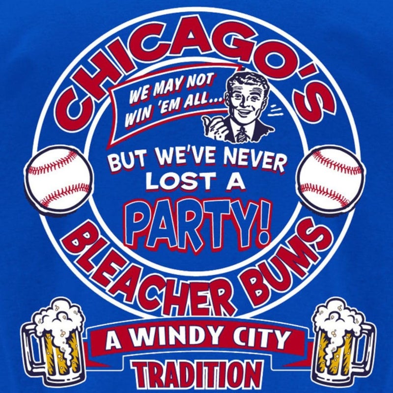 Smack Apparel Bleacher Bums T-Shirt for Chicago Baseball Fans (SM-5XL) (Royal Short Sleeve, XX-Large) - Image 2